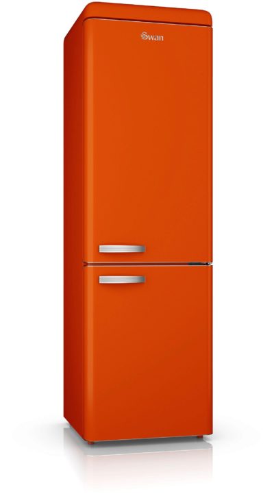 Swan - SR11020ON Retro Tall - Fridge Freezer - Orange